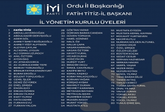 İYİ PARTİNİN YENİ İL YÖNETİMİ BELLİ OLDU