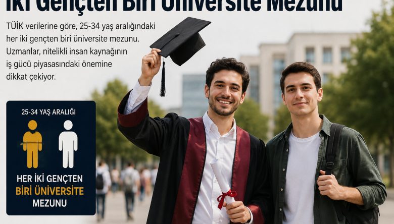 HER İKİ GENÇTEN BİRİ ÜNİVERSİTE MEZUNU