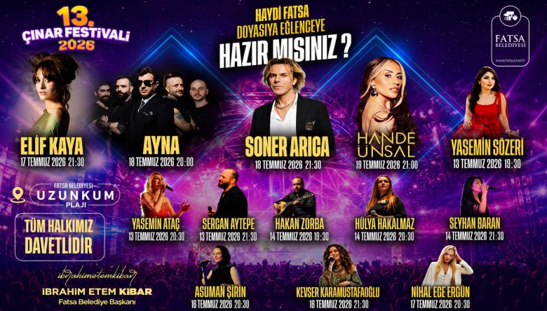 FATSA 13. ÇINAR FESTİVALİ İÇİN GÜN SAYIYOR